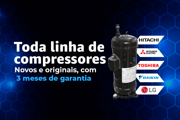 Toda linha de compressores novos e originais com 3 meses de garantia