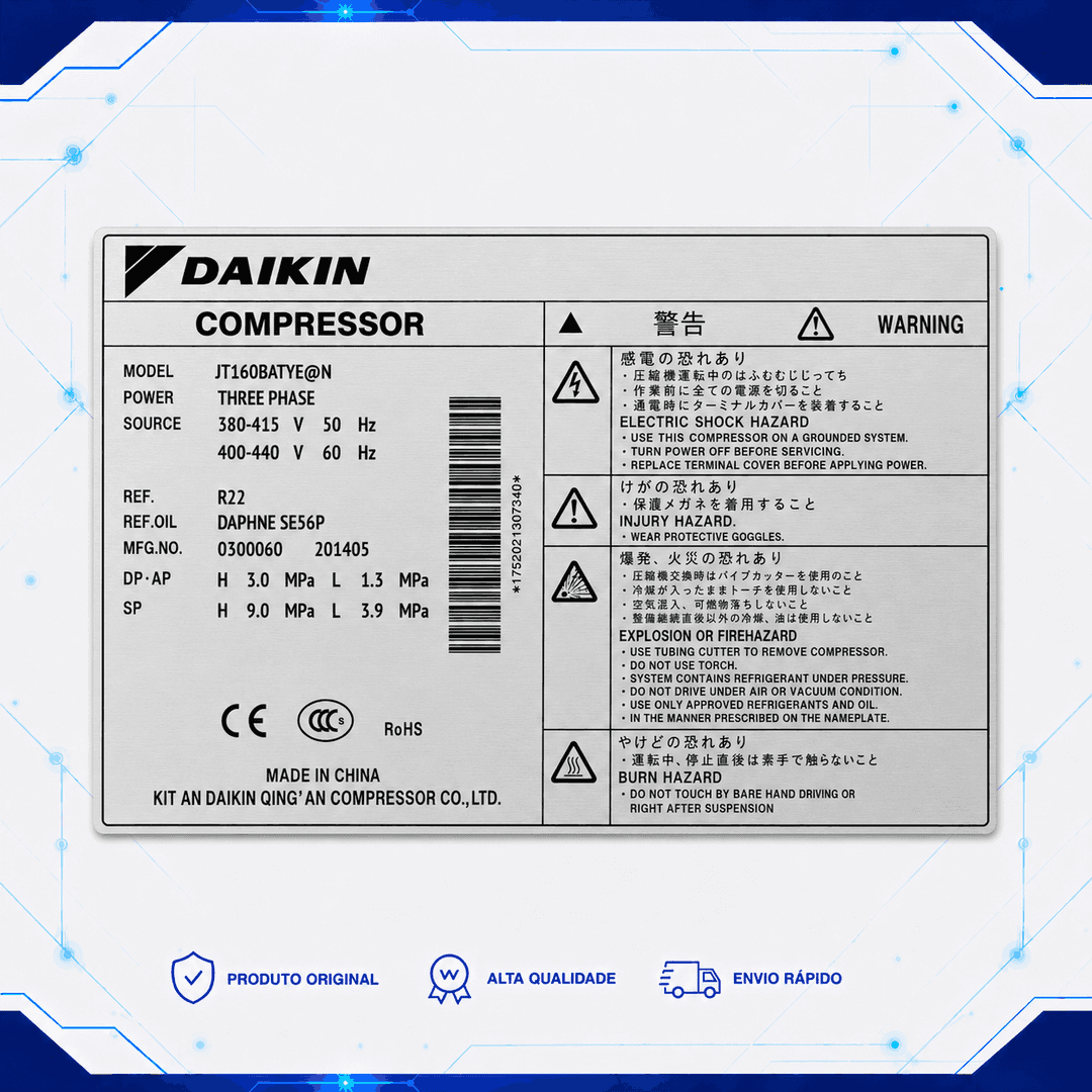 Compressor JT160BATYE - 0623890