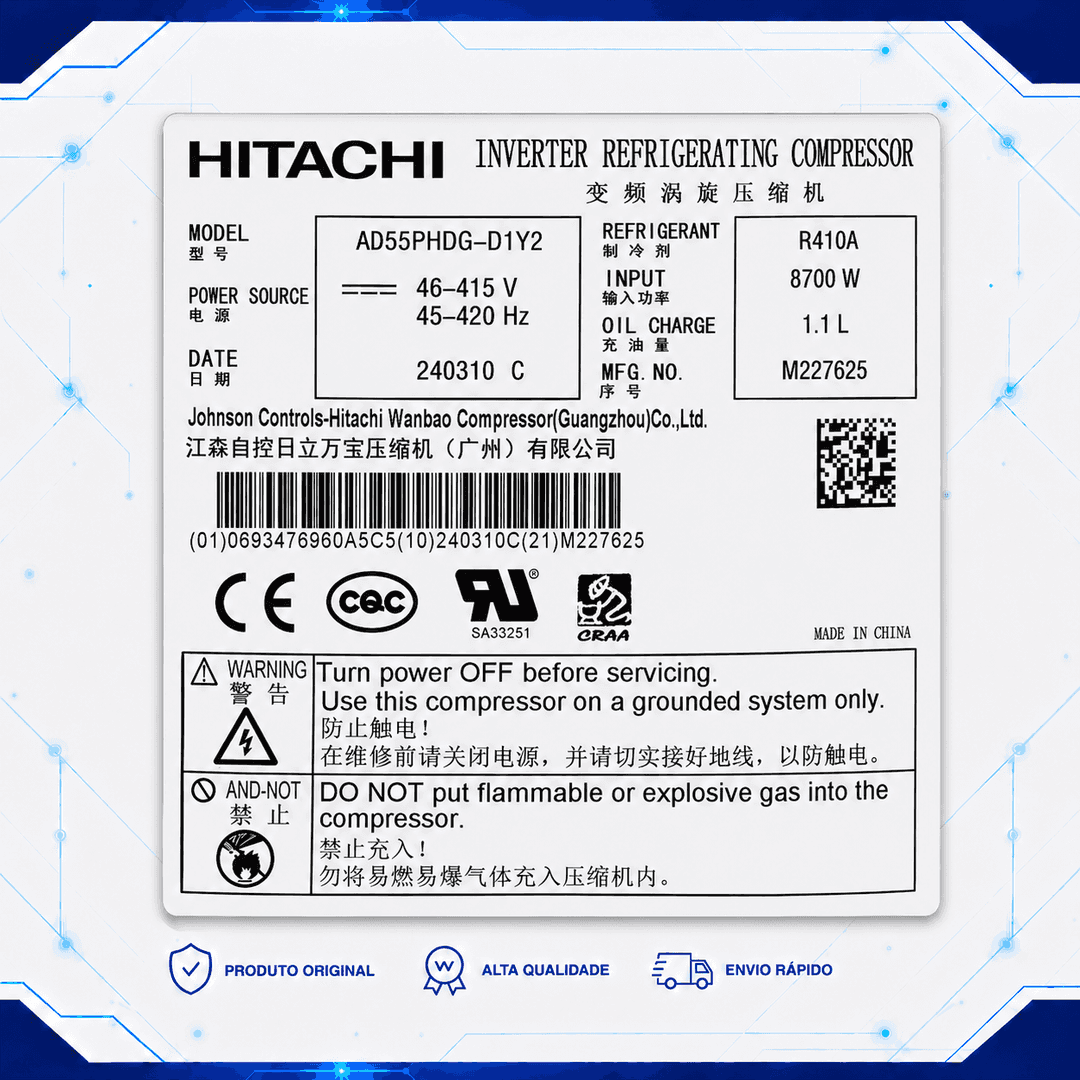 Compressor AD55PHDG-D1Y2 - 11102020001046