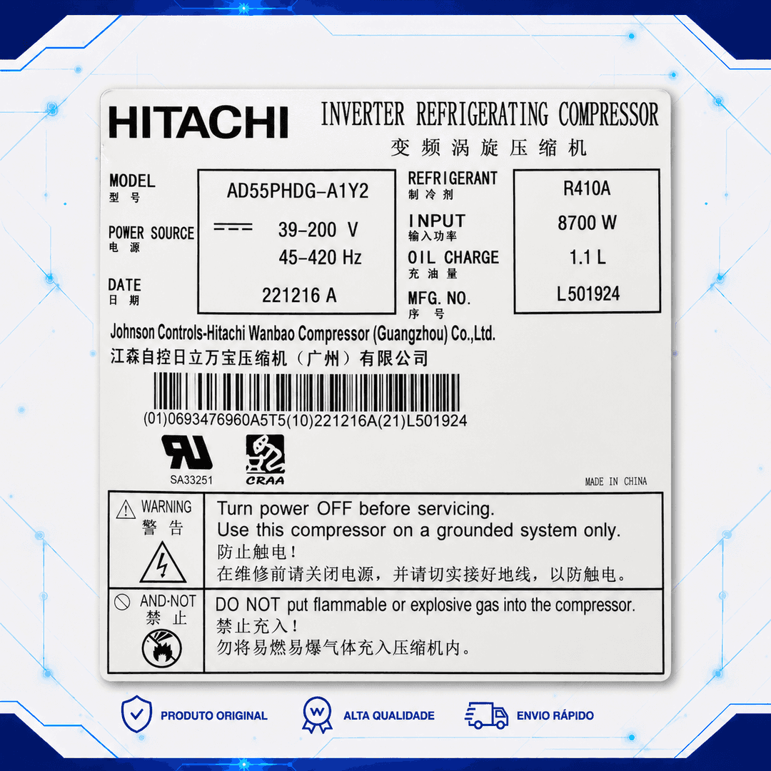 Compressor AD55PHDG-A1Y2 - 11102020001126