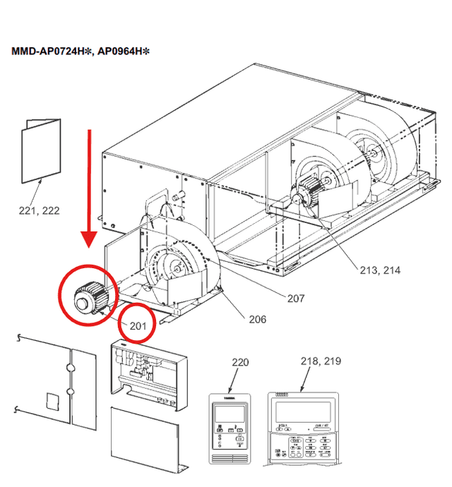 Motor Ventilador STF-200-370-4AR - 4312C023, vista frontal