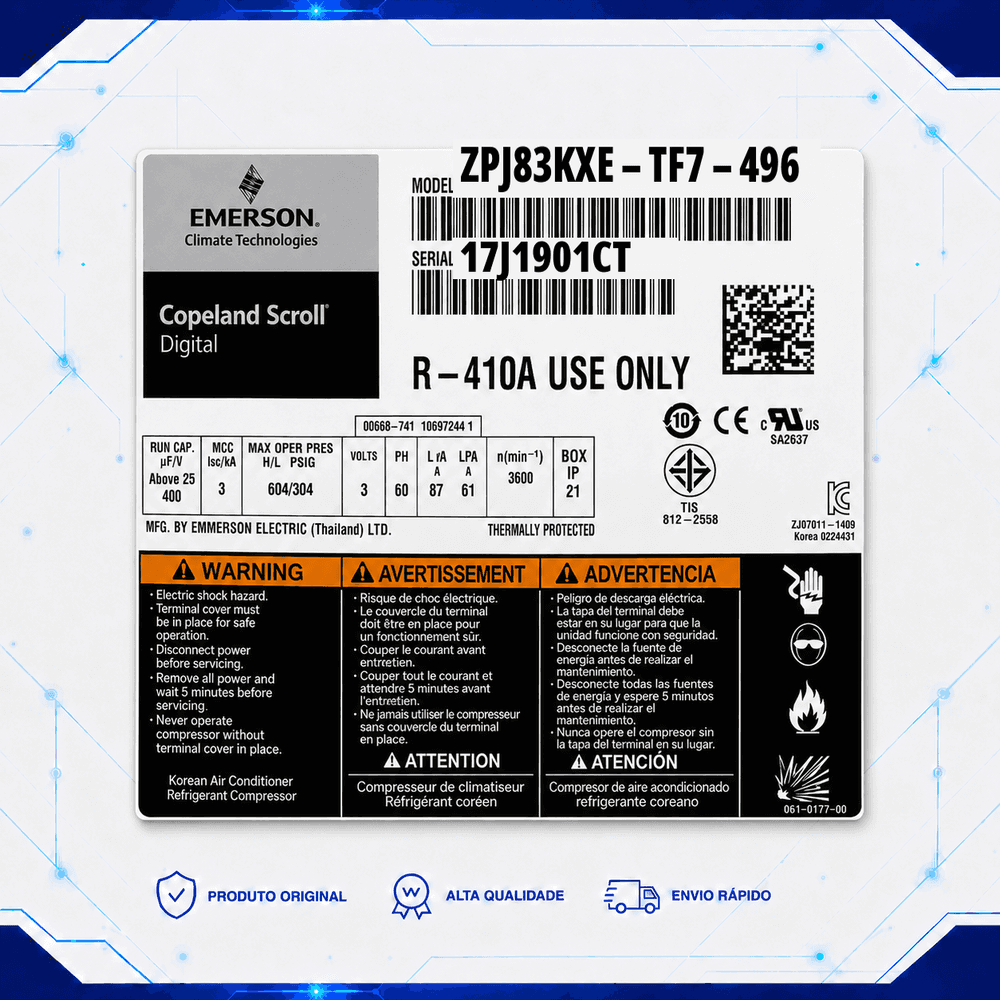 Compressor ZPJ83KXE-TF7-496 - DB95-04345A