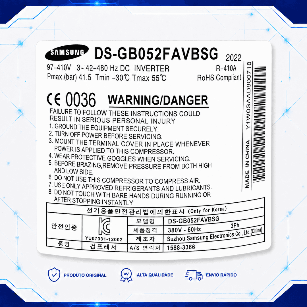 Compressor DS-GB052FAVBSG - DS-GB052FAVADO
