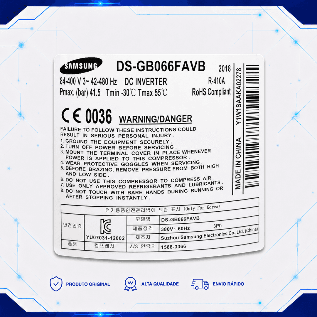 Compressor DS-GB066FAVASG - DS-GB066FAVB