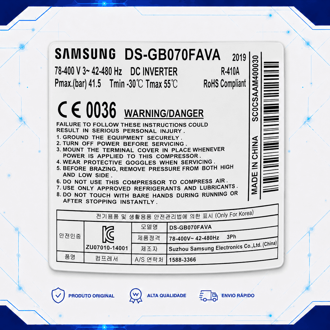 Compressor DS-GB070FAVASG - DS-GB070FAVA