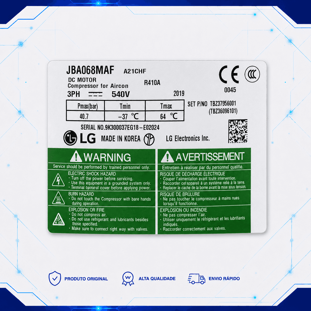 Compressor JBA068MAF - TBZ36096101 | TBZ37956601