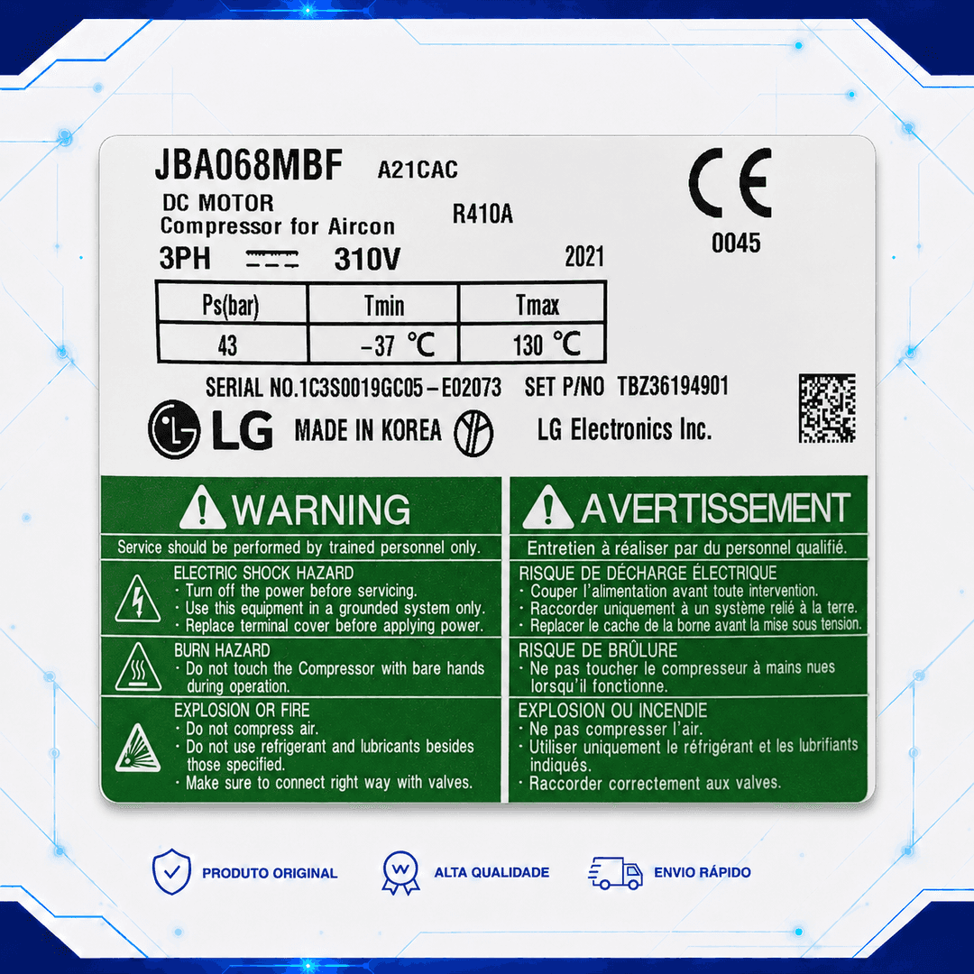 Compressor JBA068MBF - TBZ36194901