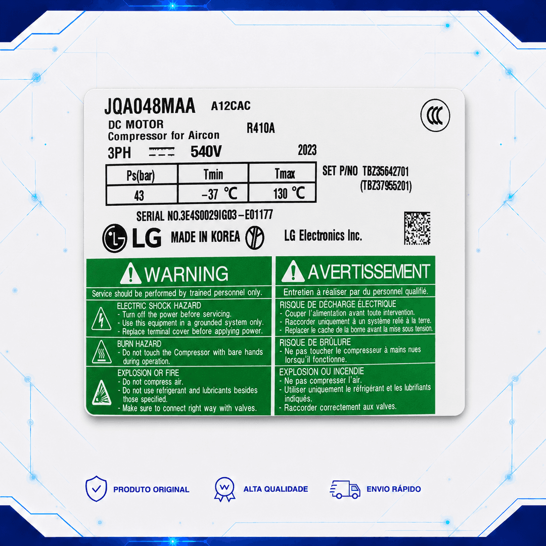 Compressor JQA048MAA - TBZ35642701 | TBZ37955201
