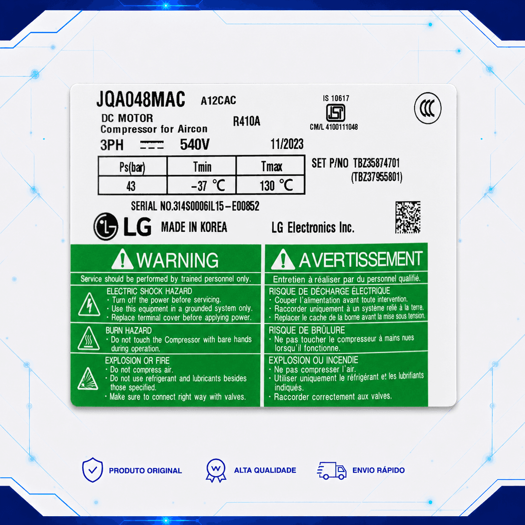 Compressor JQA048MAC - TBZ37095101