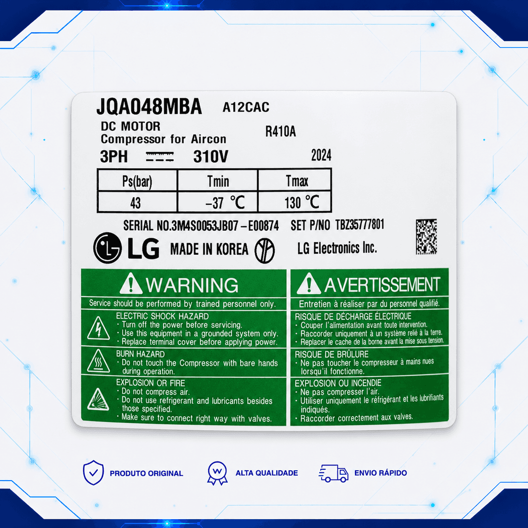 Compressor JQA048MBA - TBZ35777801 | TBZ37955401