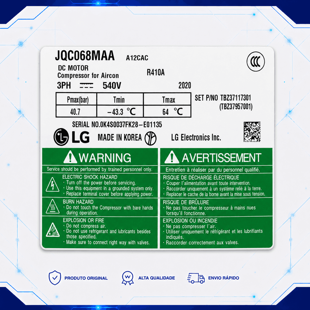 Compressor JQC068MAA - TBZ37117301