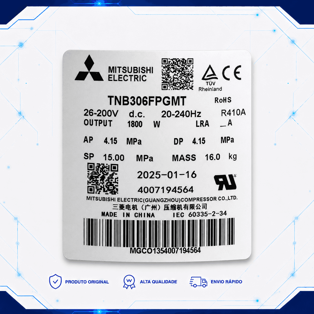 Compressor TNB306FPGMT, vista 3