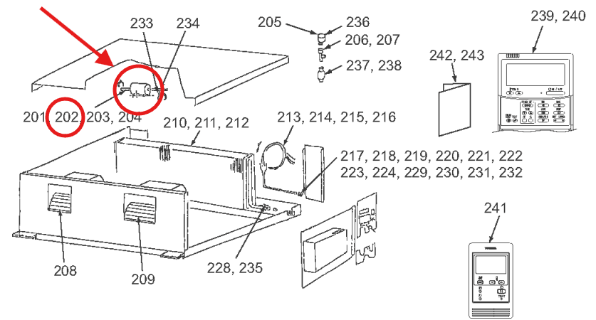 Motor Ventilador STF-200-260-4B - 4312C016, vista frontal