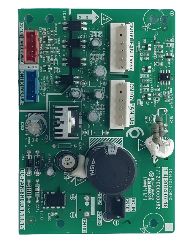 Placa Auxiliar do Ventilador - 17127000000362 (17126000000157), vista frontal