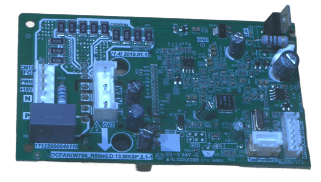 Placa Auxiliar do Ventilador - 17127000007479, vista frontal