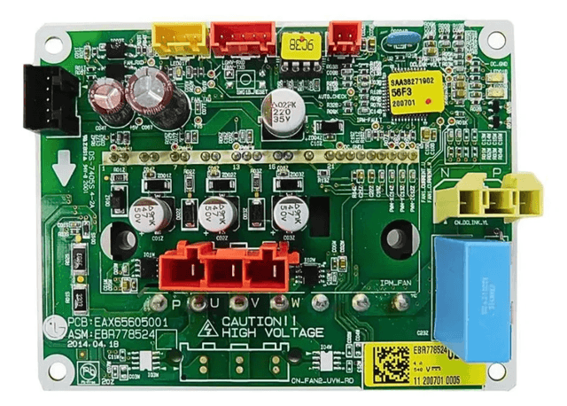 Placa Auxiliar do Ventilador - EBR77852402, vista frontal