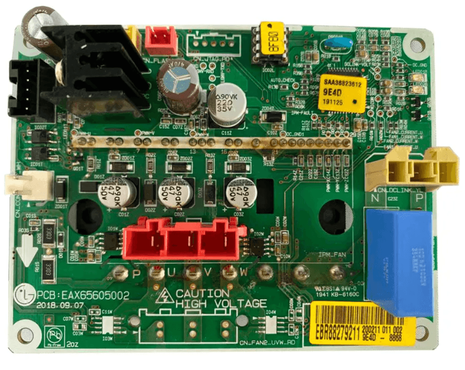 Placa Auxiliar do Ventilador - EBR88279211, vista frontal